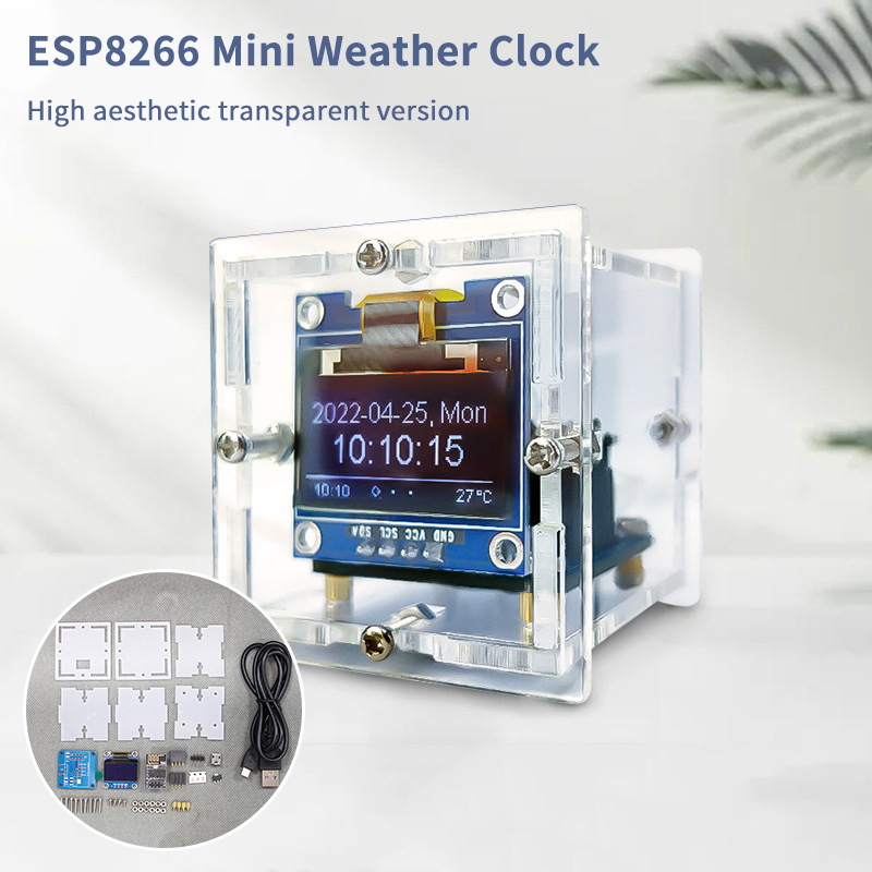 Diy Electronics News - طقم ساعة الطقس المصغرة ESP8266 -
