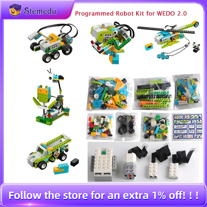 Diy Electronics For Kids - STEM We-do2.0 45300 مجموعة البرمجة الأساسية