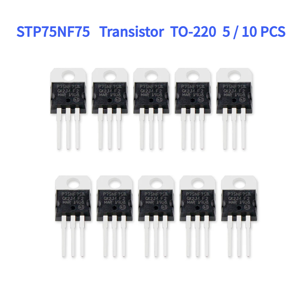 Mosfet Transistor Set - ترانزستورات Mosfet ، STP75NF75 ، التأثير