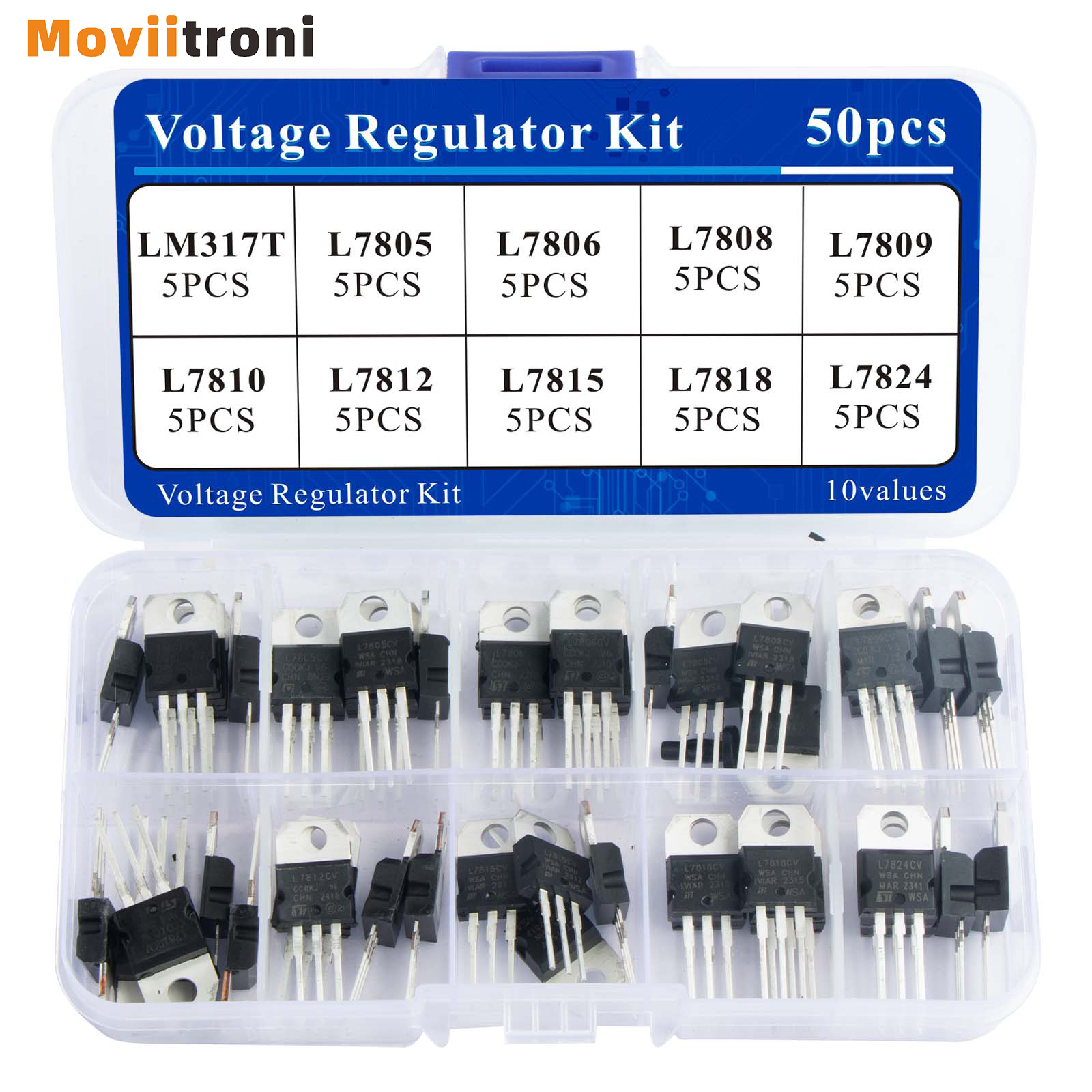 Mosfet Transistor Set - مجموعة منظم الجهد ، 10 قيم