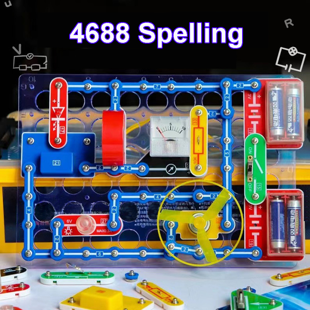 Diy Electronics For Kids - مجموعة تجربة الدوائر للأطفال ، تجميع