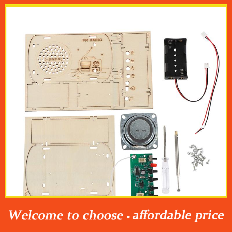 Diy Electronics Projects For Kids - طقم راديو FM خشبي للتركيب الذاتي،