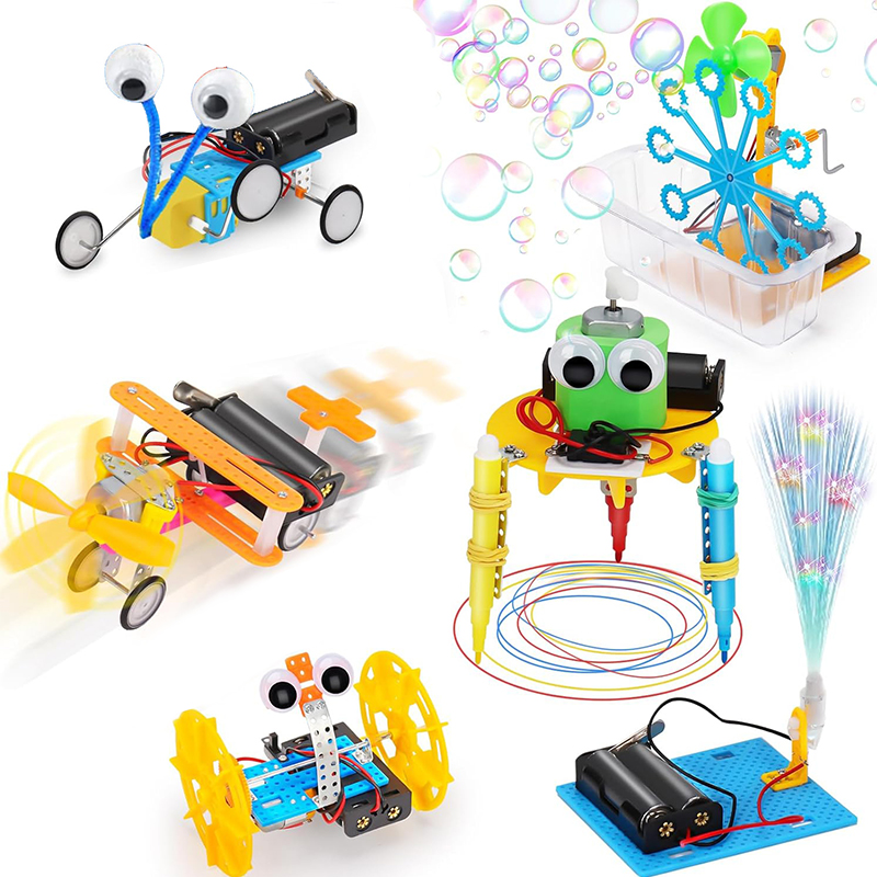 Diy Electronics Projects For Kids - مجموعة ألعاب علمية 6 في 1