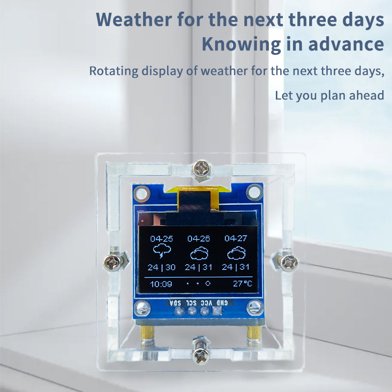 طقم ساعة الطقس المصغرة ESP8266 - مراجعة Diy Electronics News وسعره