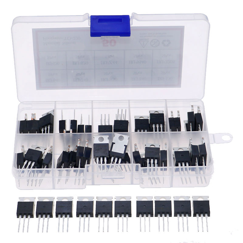 50 قطعة 10 قيمة TO-220 Mosfet  - مراجعة Mosfet Transistor Set وسعره