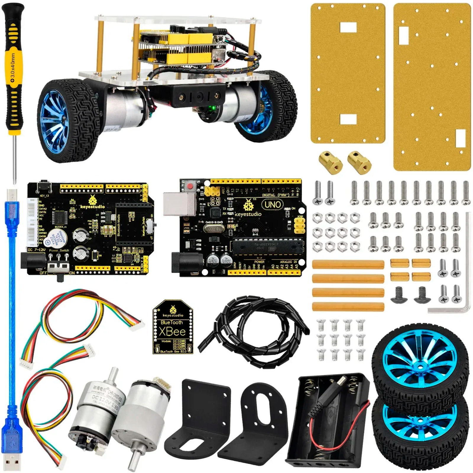 مجموعة أدوات السيارة الروبوتية - مراجعة Diy Electronics Projects For Kids وسعره