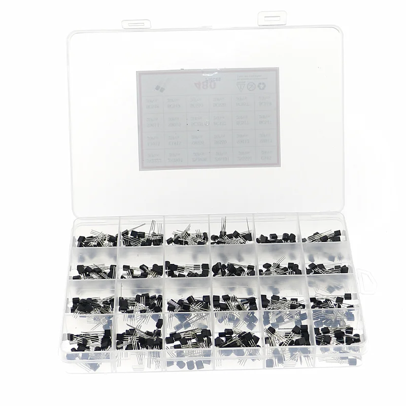 480 قطعة 24 أنواع NPN PNP مجمو - مراجعة Mosfet Transistor Set وسعره