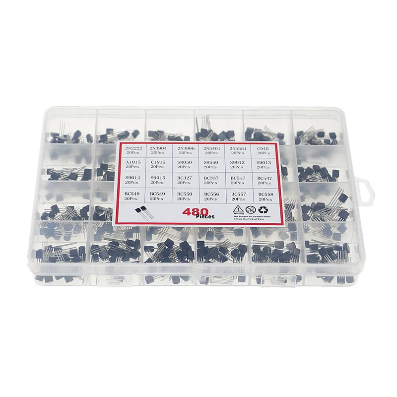 480 قطعة 24 أنواع NPN PNP مجمو - مراجعة Mosfet Transistor Set وسعره