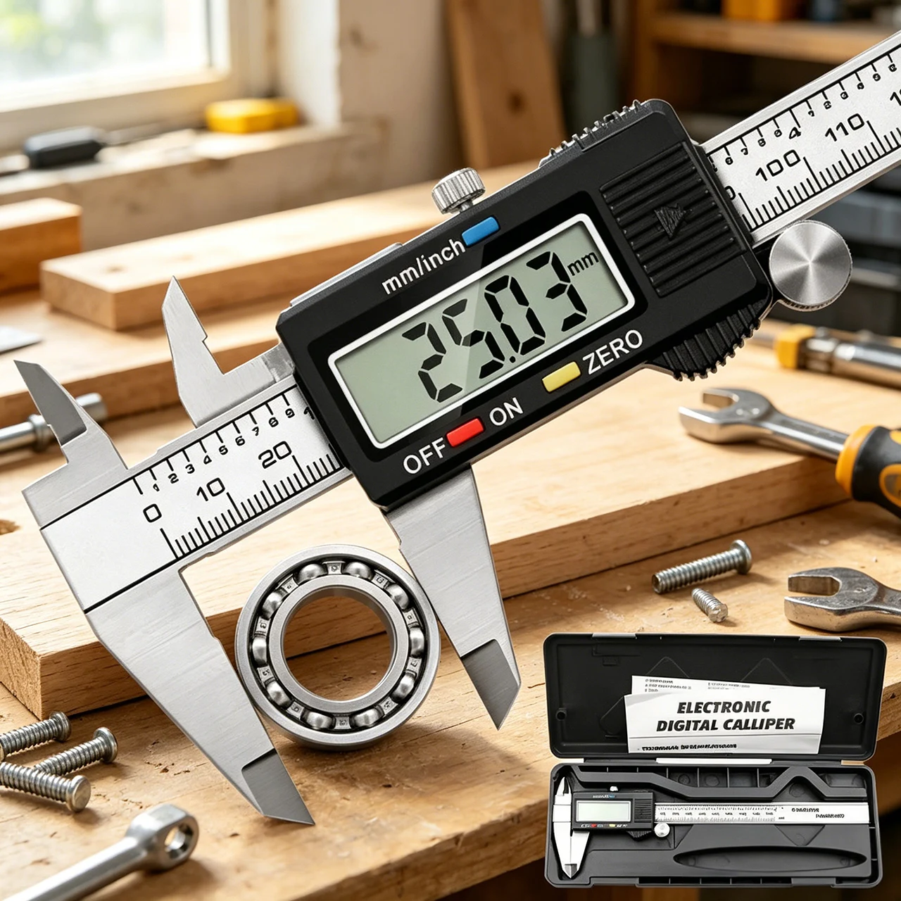 فرجار رقمي إلكتروني من الفولاذ - مراجعة Diy Electronics Workshop وسعره