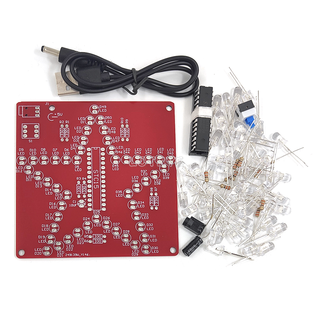 الملونة المبهرة LED الخماسي RG - مراجعة Diy Electronics News وسعره