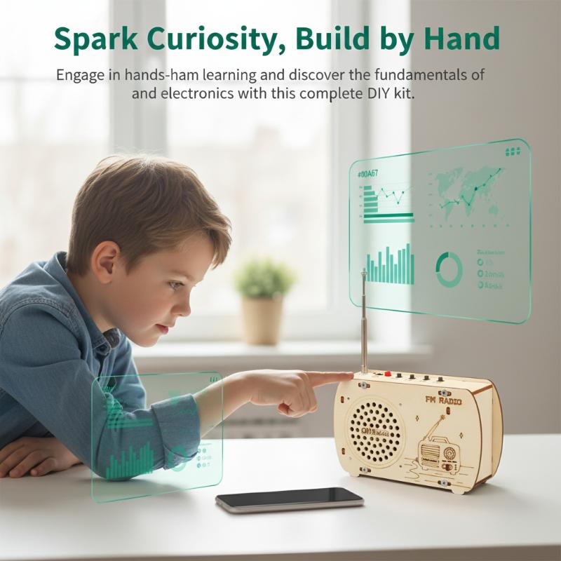 مجموعة راديو FM خشبية للتركيب  - مراجعة Diy Electronics Projects For Kids وسعره