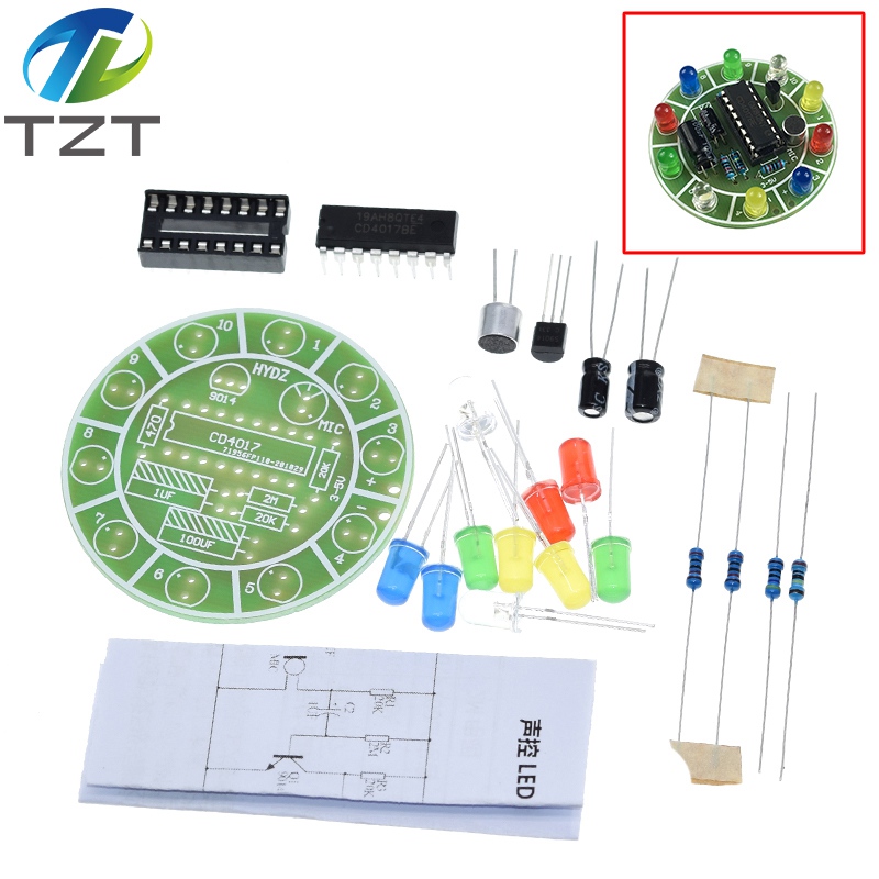 مجموعة إضاءة LED دوارة ملونة ت - مراجعة Diy Electronics Lab وسعره