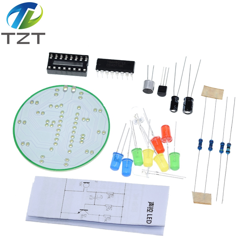 مجموعة إضاءة LED دوارة ملونة ت - مراجعة Diy Electronics Lab وسعره