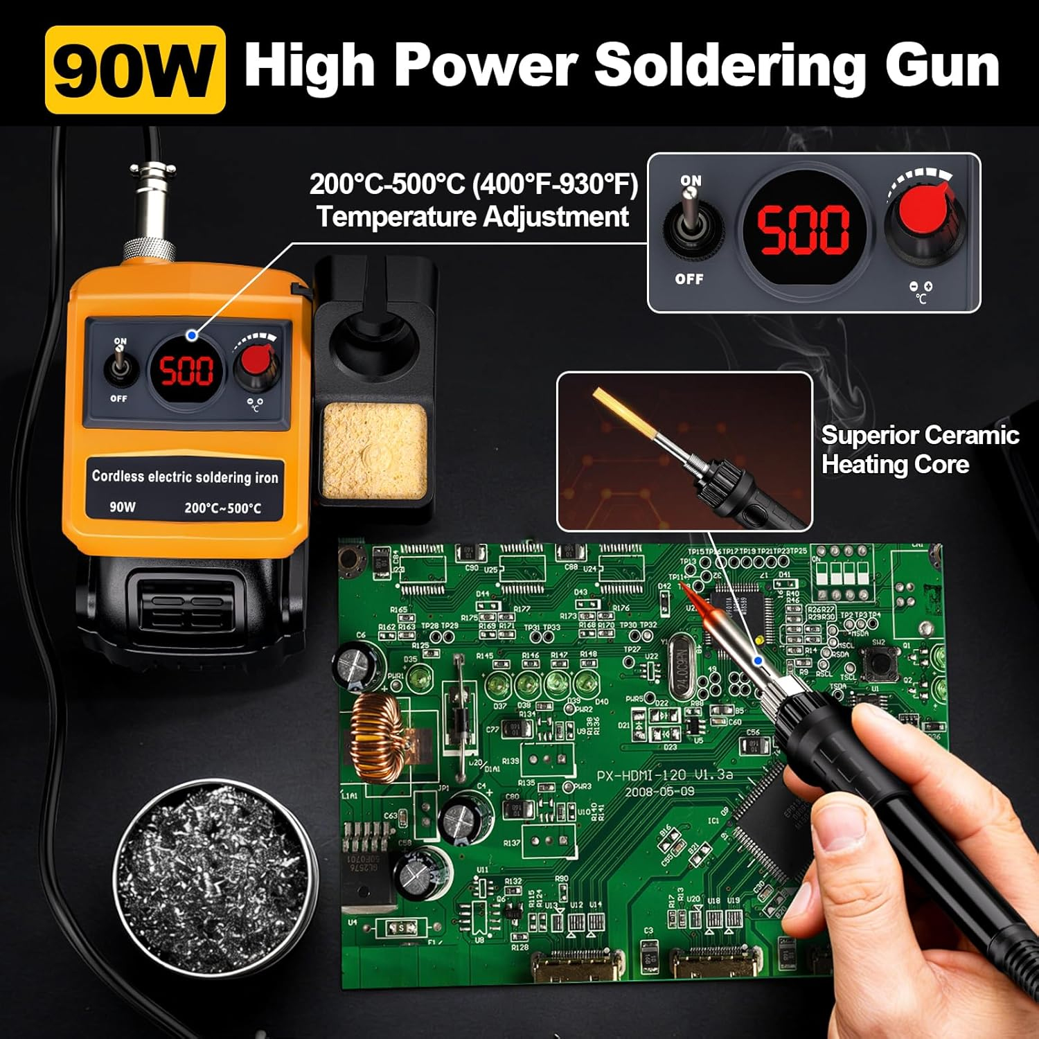 مكواة لحام لاسلكية جديدة لبطار - مراجعة Diy Electronics News وسعره