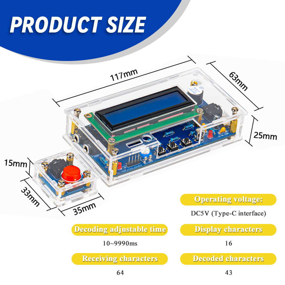 فك تشفير التلغراف DIY مع مجموع - مراجعة R/Diy Electronics وسعره