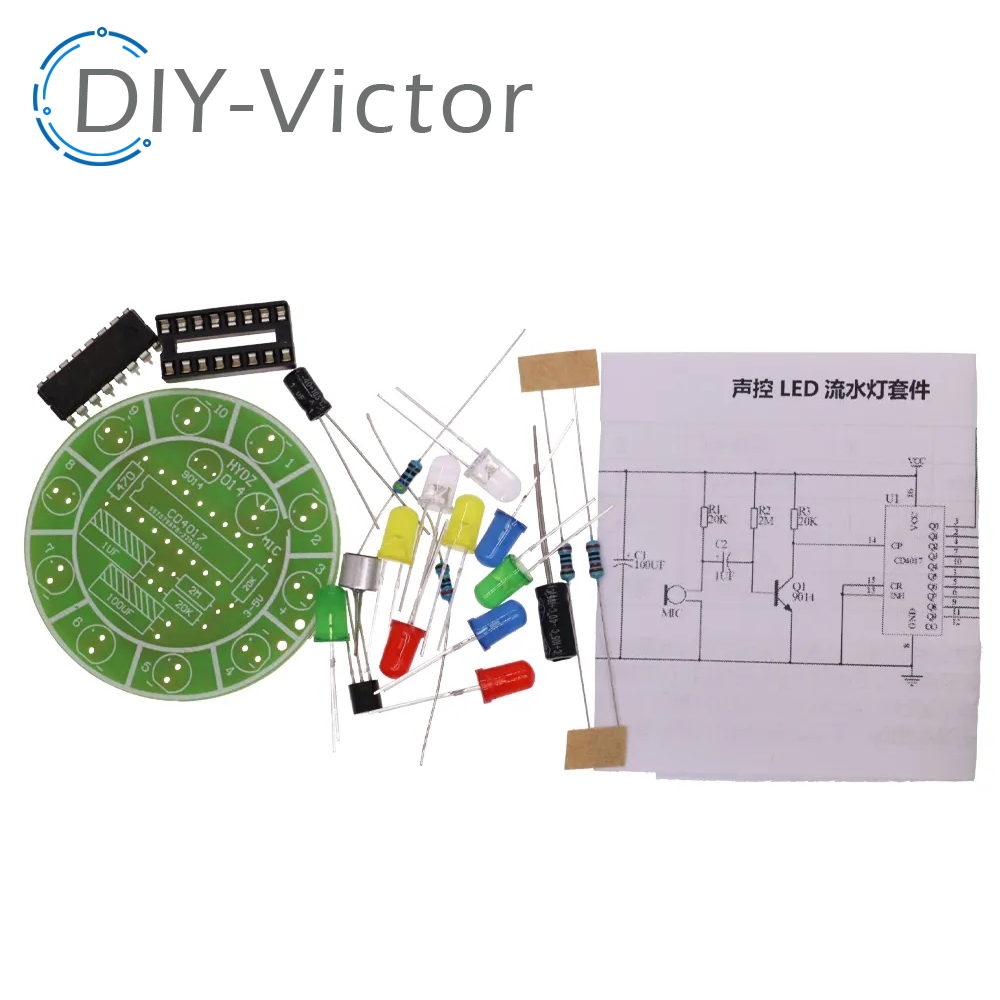 التحكم الصوتي الملونة الدورية  - مراجعة Diy Electronics Lab وسعره