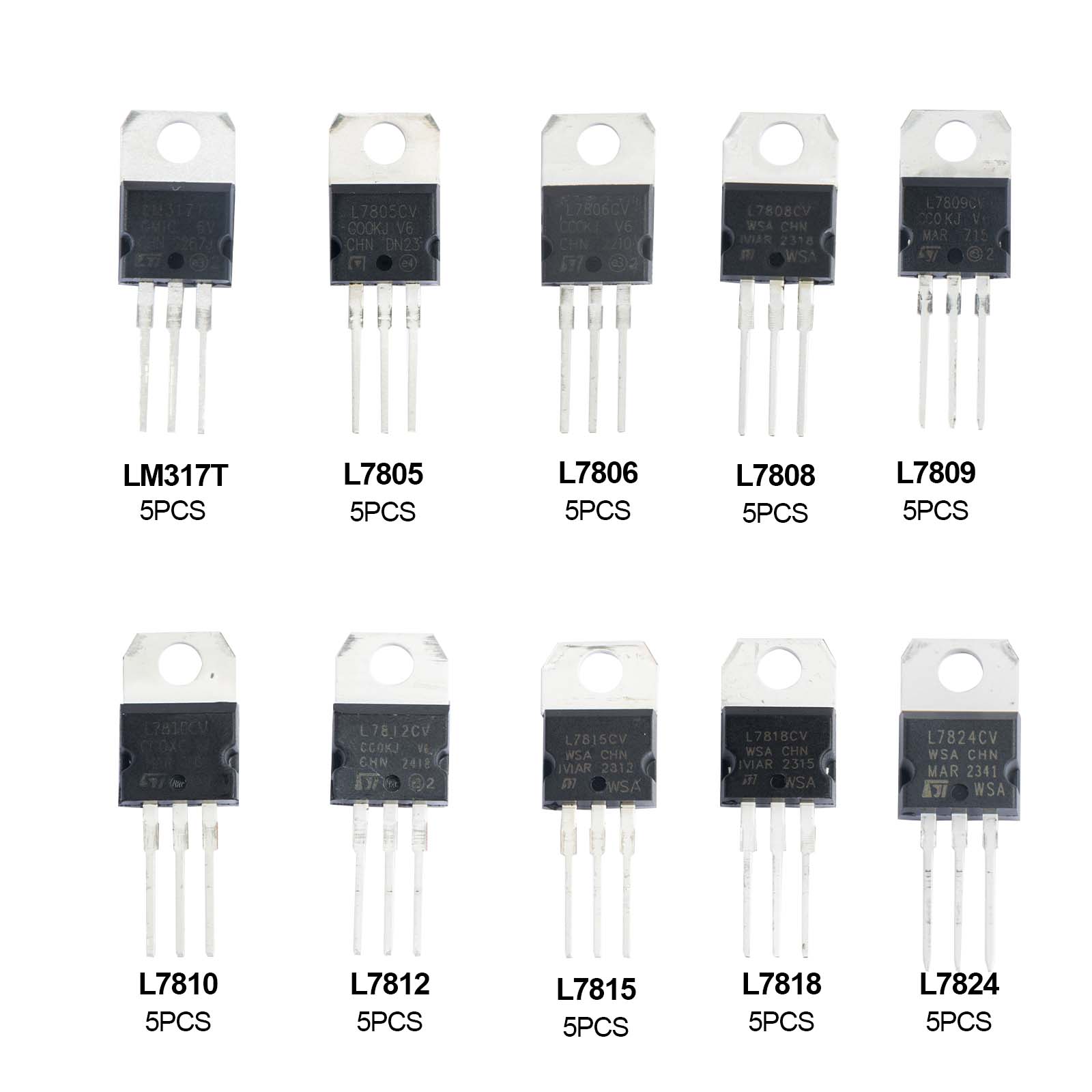 مجموعة منظم الجهد ، 10 قيم ، s - مراجعة Mosfet Transistor Set وسعره