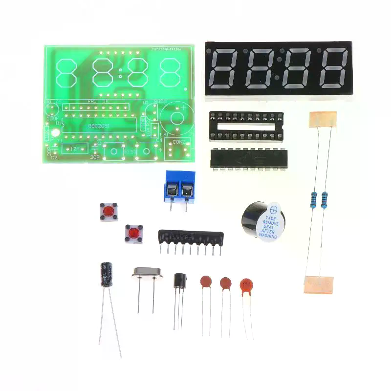 طقم ساعة رقمية LED للتركيب الذ - مراجعة Diy Electronics Workshop وسعره