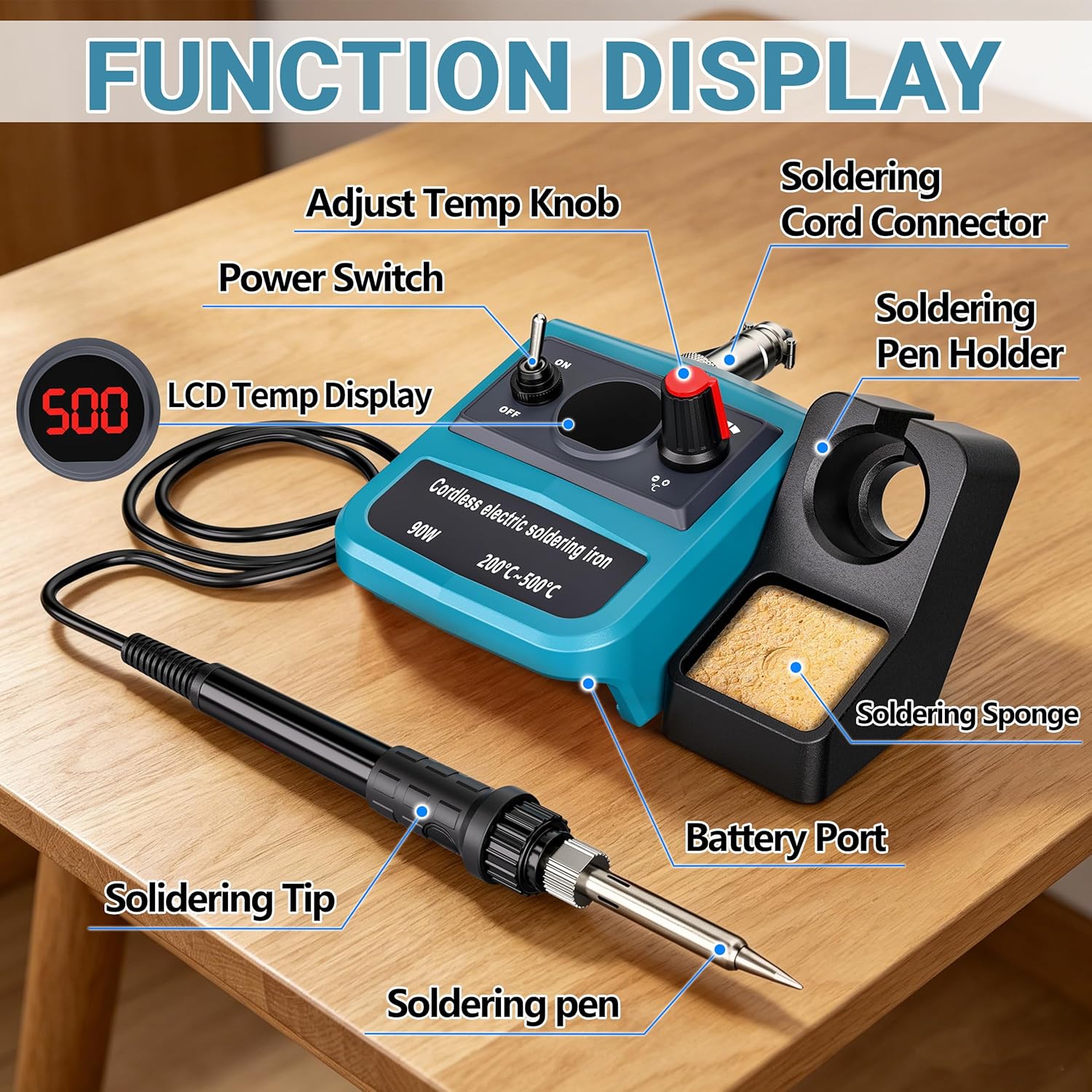 طقم لحام رقمي لاسلكي بقوة 90 و - مراجعة Diy Electronics News وسعره
