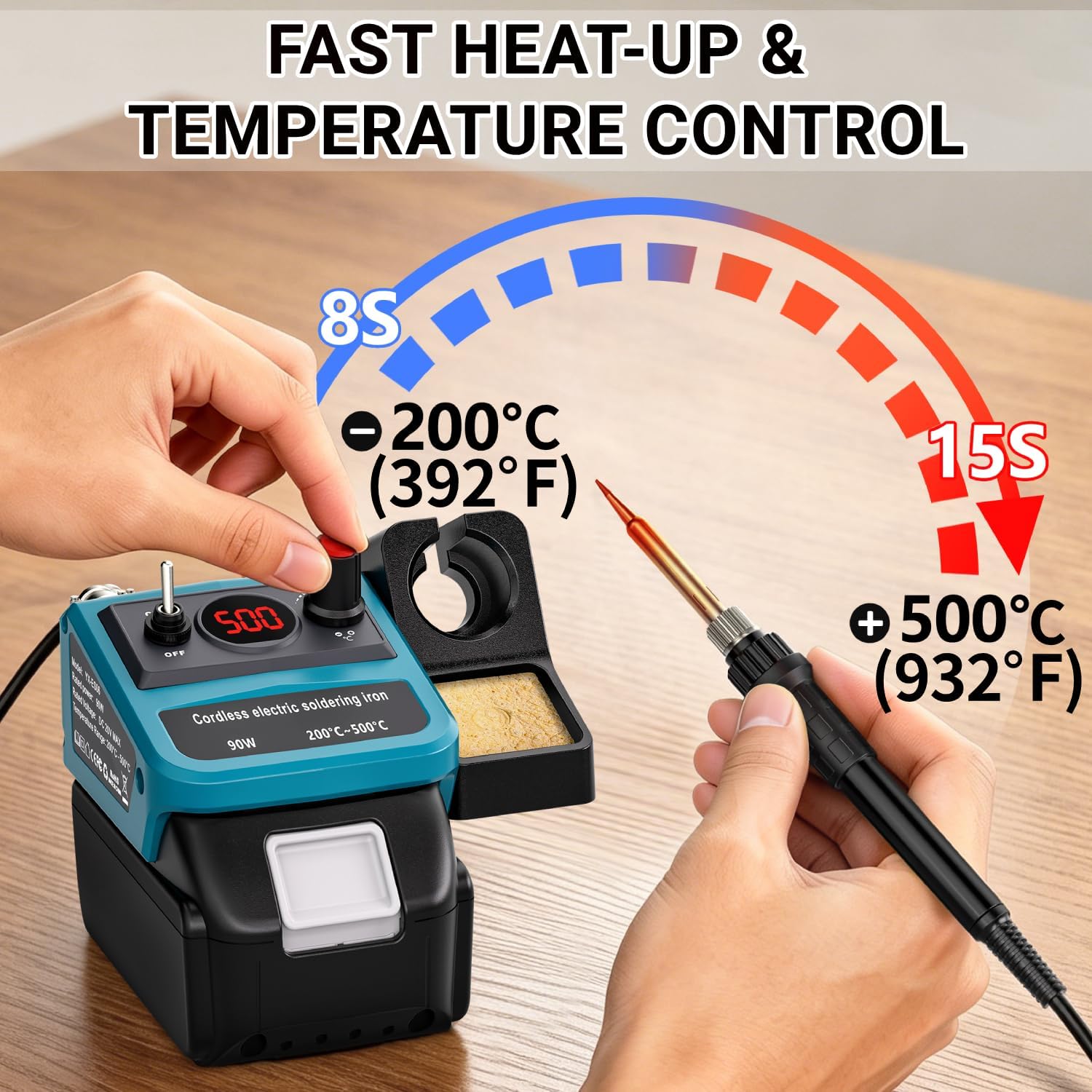 طقم لحام رقمي لاسلكي بقوة 90 و - مراجعة Diy Electronics News وسعره