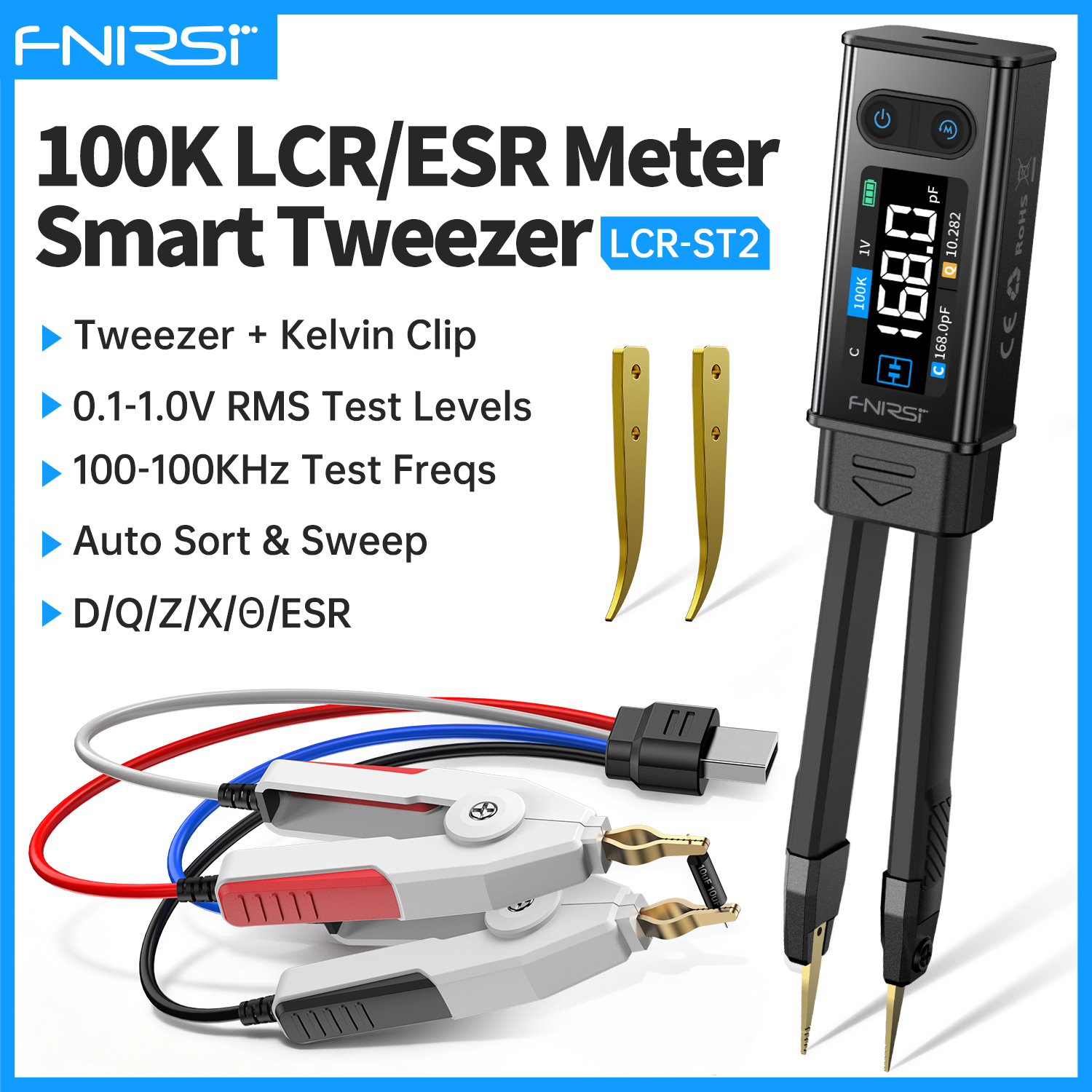جهاز قياس LCR رقمي FNIRSI LCR- - مراجعة R/Diy Electronics وسعره