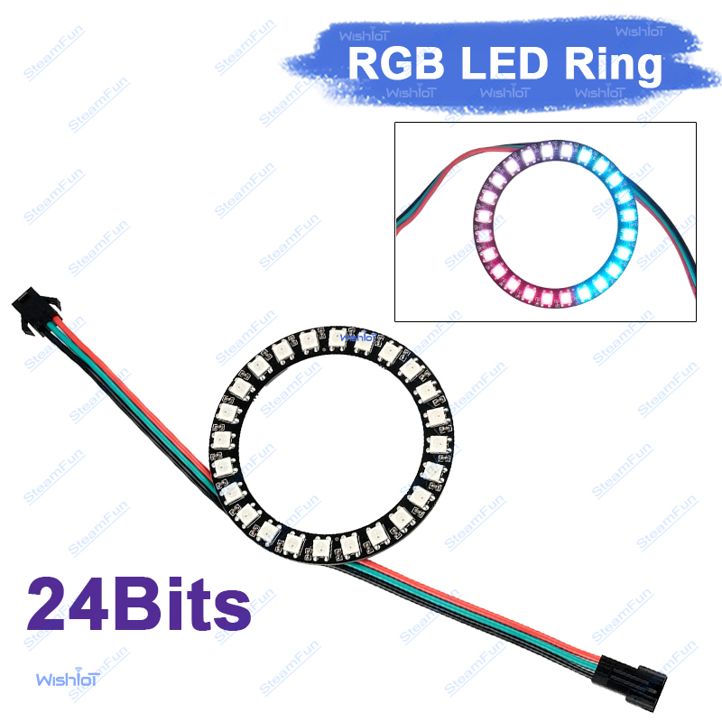 إضاءة حلقية ذكية WS2812B بـ 24 - مراجعة Diy Electronics Address وسعره