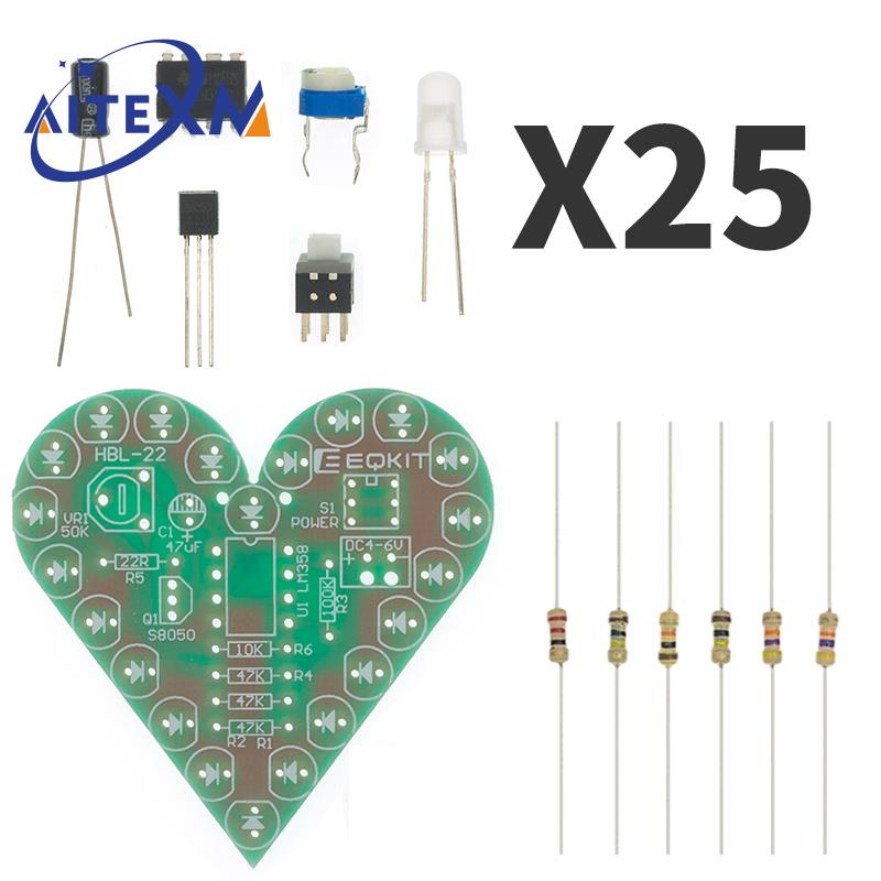 طقم مصباح LED على شكل قلب للتن - مراجعة Diy Electronics Lab وسعره
