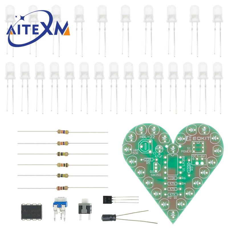 طقم مصباح LED على شكل قلب للتن - مراجعة Diy Electronics Lab وسعره
