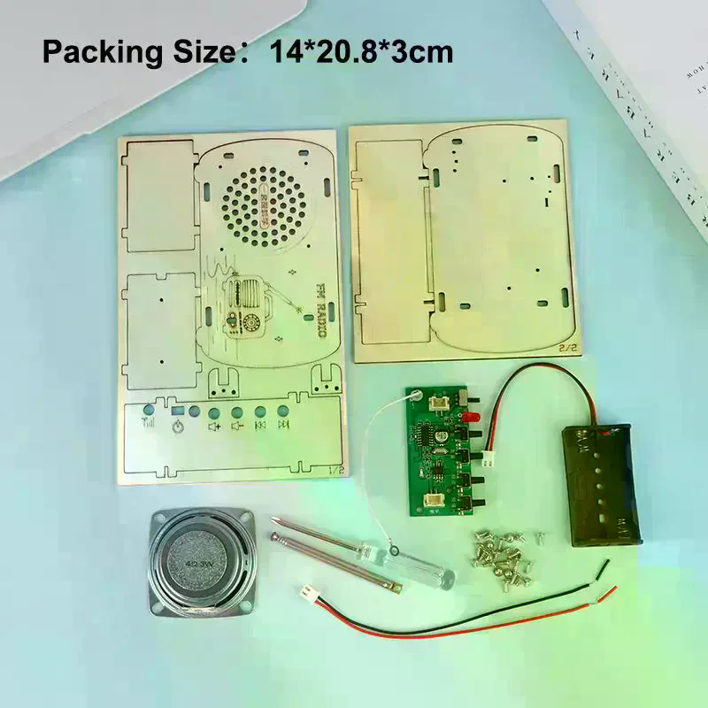 مجموعة راديو FM خشبية للتجميع  - مراجعة Diy Electronics Projects For Kids وسعره