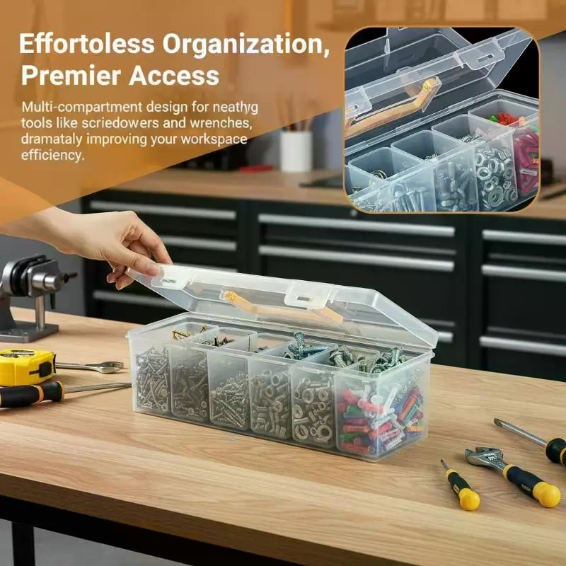 صندوق تخزين أدوات شفاف متعدد ا - مراجعة Diy Electronics Workshop وسعره