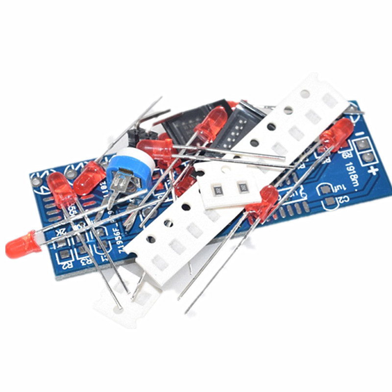 NE555 + CD4017 تشغيل LED تدفق  - مراجعة Diy Electronics News وسعره